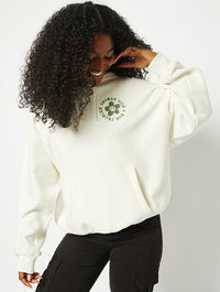 Sounds Like A You Problem Oversized Hoodie in Ecru Hoodies & Sweatshirts Skinnydip London