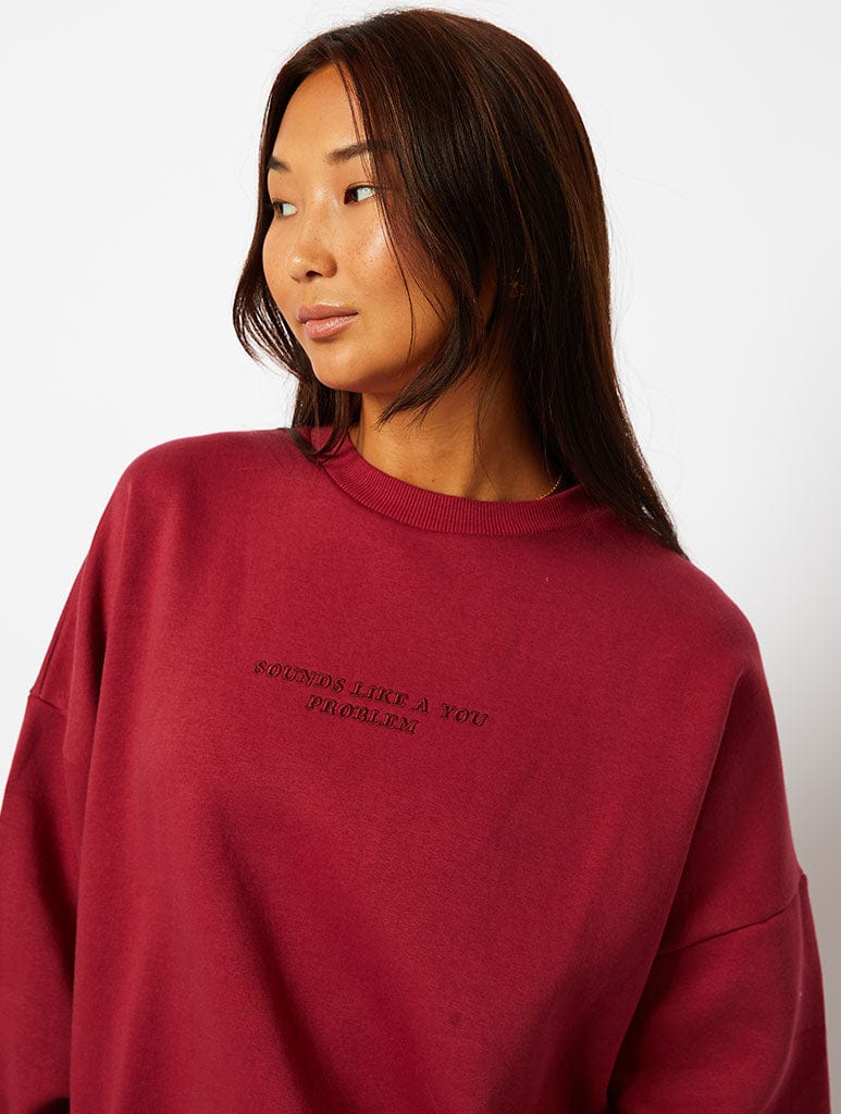 Sounds Like A You Problem Sweatshirt in Pink Hoodies & Sweatshirts Skinnydip London