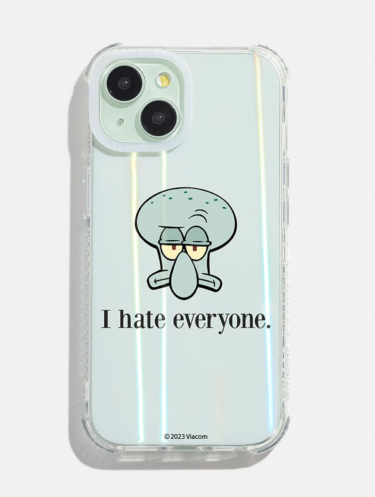 SpongeBob x Skinnydip Squidward I Hate Everyone Shock iPhone Case Phone Cases Skinnydip London