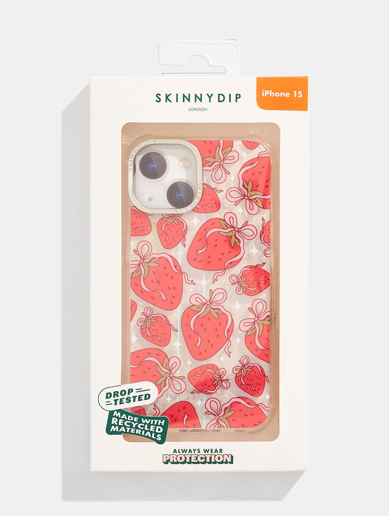 Strawberry Bow Shock iPhone Case Phone Cases Skinnydip London