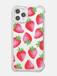 Strawberry Repeat Print Shock iPhone Case Phone Cases Skinnydip London