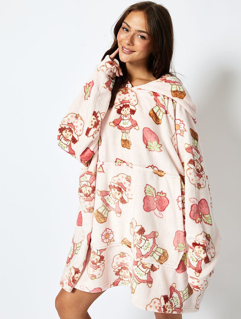 Strawberry Shortcake x Skinnydip Blanket Hoodie in Pink Lingerie & Nightwear Skinnydip London