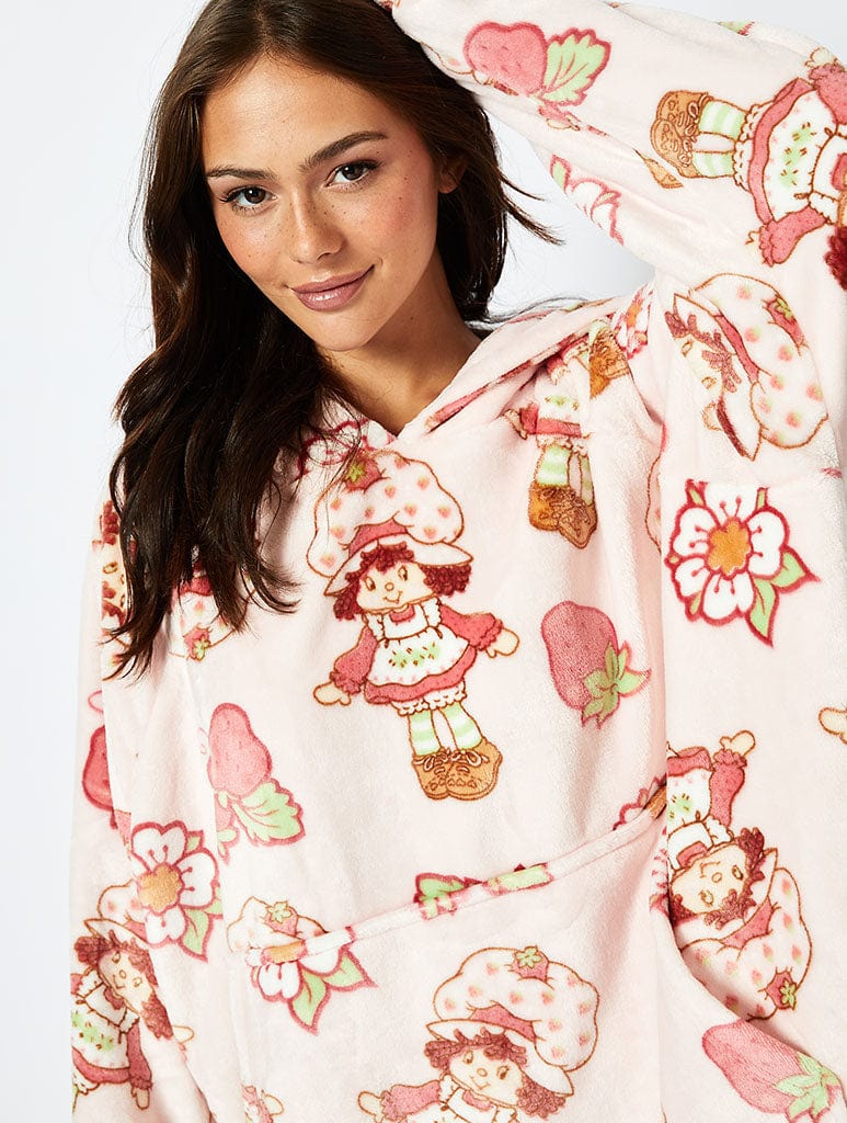 Strawberry Shortcake x Skinnydip Blanket Hoodie in Pink Lingerie & Nightwear Skinnydip London