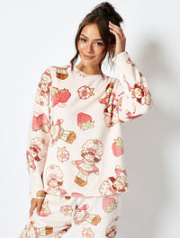 Strawberry Shortcake x Skinnydip Fleece Pyjama Set in Pink Lingerie & Nightwear Skinnydip London