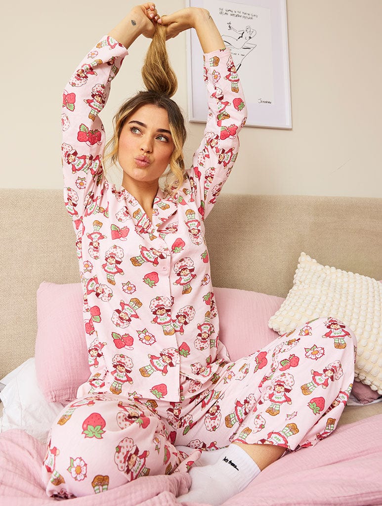 Strawberry Shortcake x Skinnydip Pyjama Set in Pink Lingerie & Nightwear Skinnydip London