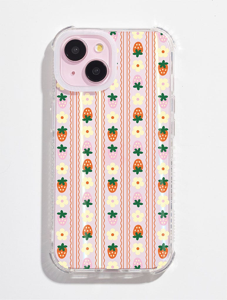 Strawberry Wallpaper Shock iPhone Case Phone Cases Skinnydip London