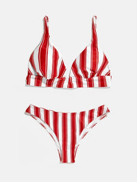 Sydney Red Stripe Bikini Bottoms Swimsuits Swim Society