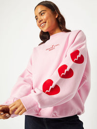 Thank You Next Pink Oversized Sweatshirt Hoodies & Sweatshirts Skinnydip London