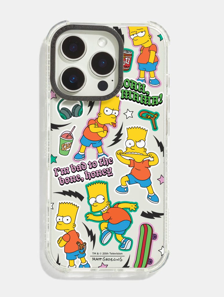 The Simpsons Bart Sticker Shock iPhone Case Phone Cases Skinnydip London