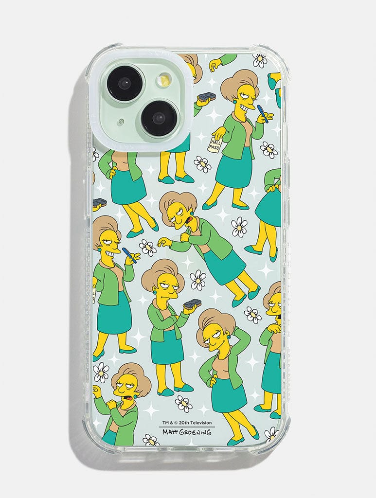 The Simpsons Edna Krabappel Shock iPhone Case Phone Cases Skinnydip London