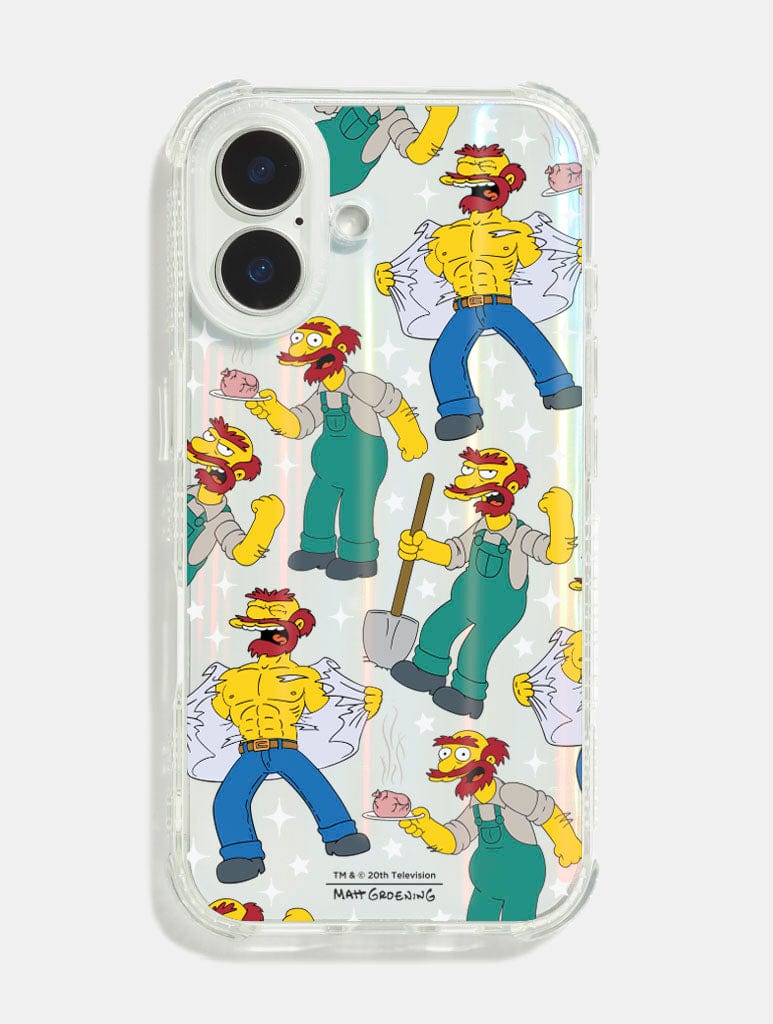 The Simpsons Groundskeeper Willie Shock iPhone Case Phone Cases Skinnydip London