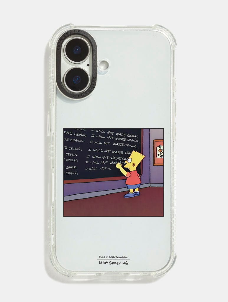 The Simpsons I Will Not Waste Chalk Shock iPhone Case Phone Cases Skinnydip London