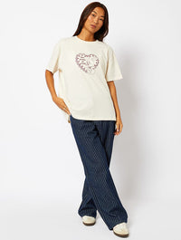 Too Pretty To Work T-Shirt in Ecru Tops & T-Shirts Skinnydip London