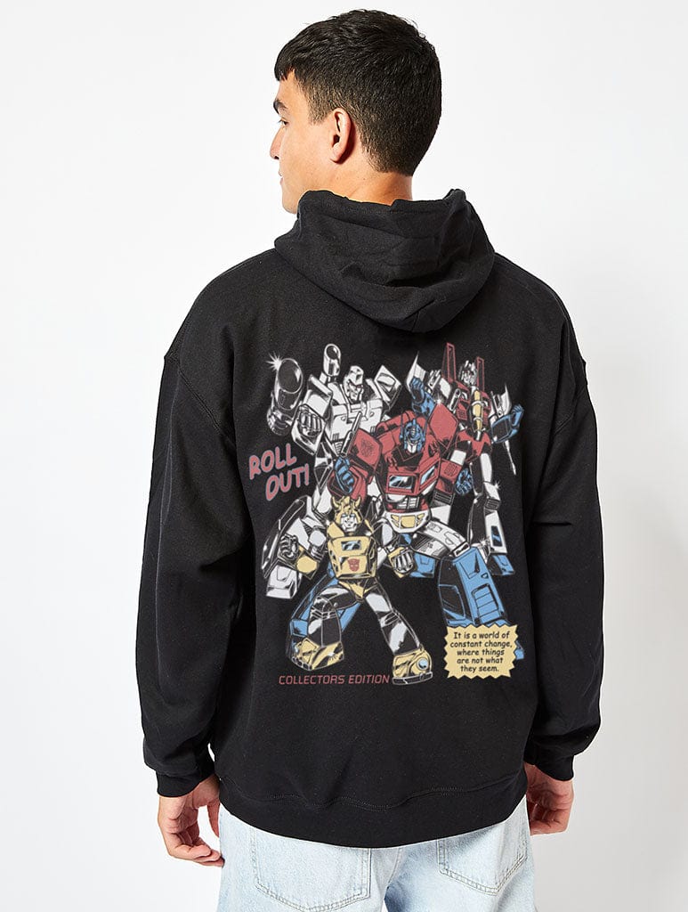 Transformers G1B4 Hoodie in Black Hoodies & Sweatshirts Skinnydip London