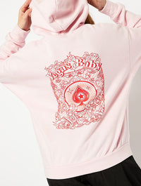 Vegas Baby Oversized Hoodie in Pink Hoodies & Sweatshirts Skinnydip London