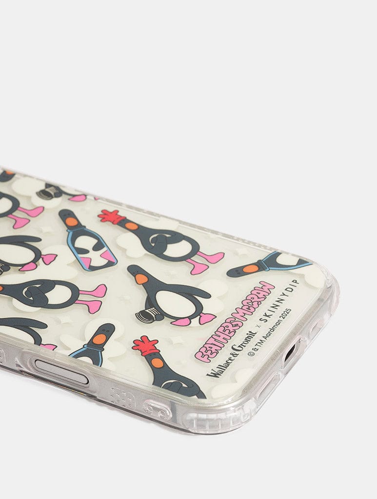 Wallace & Gromit x Skinnydip Feathers Repeat Shock iPhone Case Phone Cases Skinnydip London