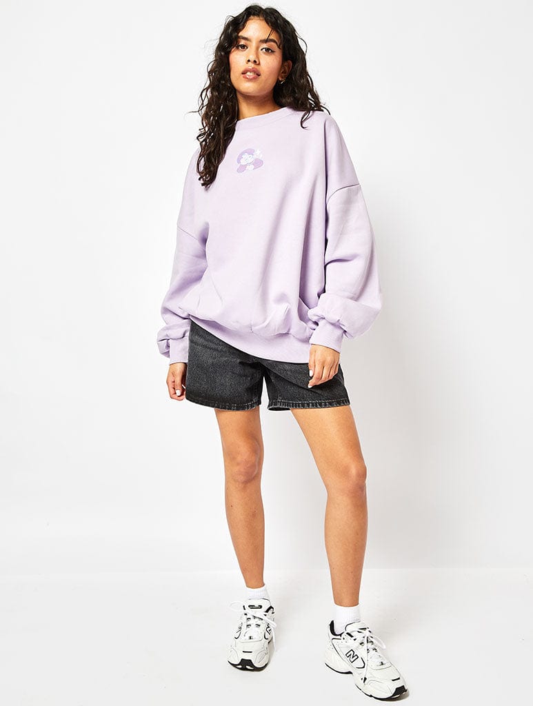 Wallace & Gromit x Skinnydip Wendolene Sweatshirt In Lilac Hoodies & Sweatshirts Skinnydip London