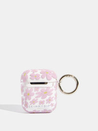 Warped Lilac Glitter Flower AirPods Case AirPods Cases Skinnydip London