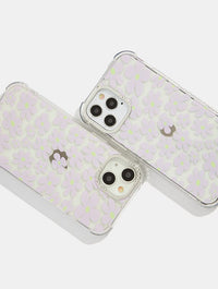 Warped Lilac Glitter Flower Shock iPhone Case Phone Cases Skinnydip London