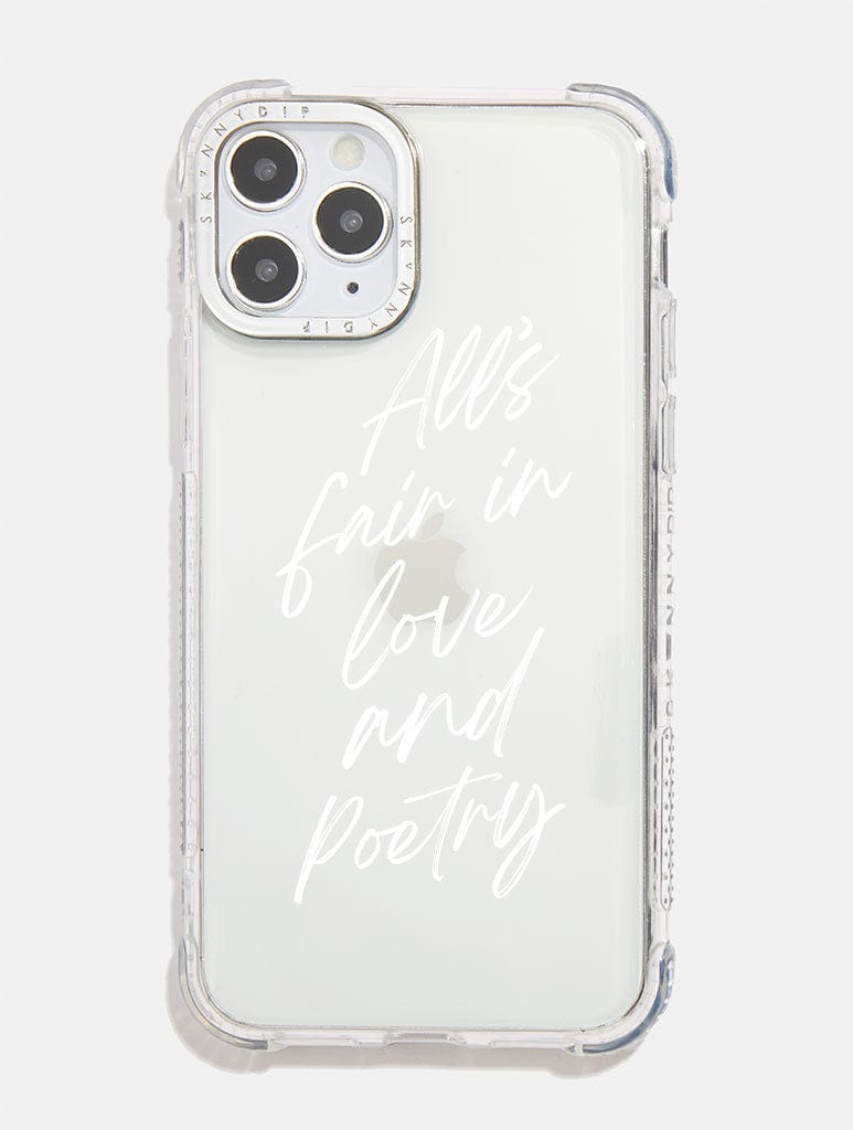 White All's Fair in Love & Poetry Shock iPhone Case | The Tortured ...