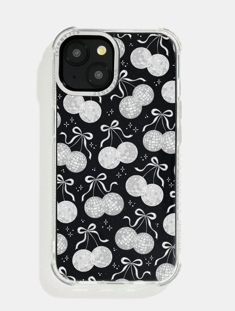 White Bow Disco Cherry Shock iPhone Case Phone Cases Skinnydip London