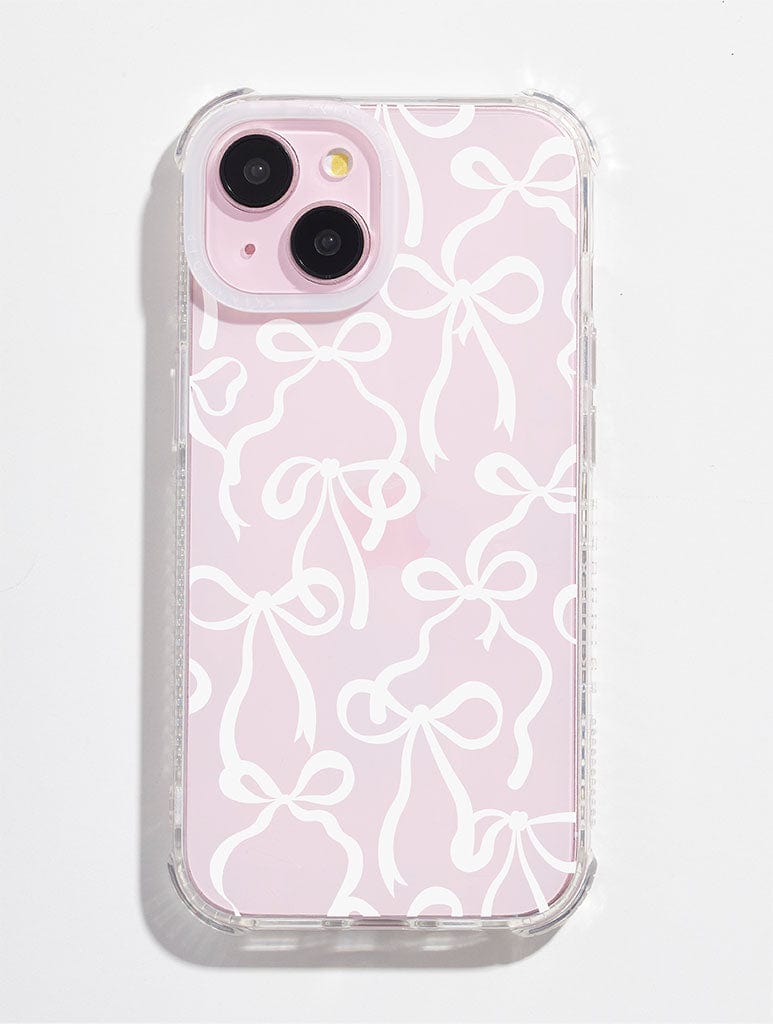 White Bows Shock iPhone Case Phone Cases Skinnydip London