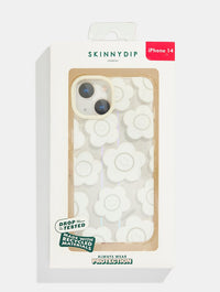 White Happy Flower Shock iPhone Case Phone Cases Skinnydip London