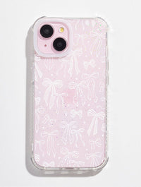 White Painted Bows Shock iPhone Case Phone Cases Skinnydip London