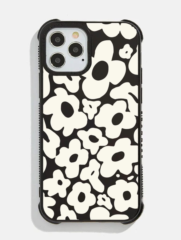 White Warped Flower Shock iPhone Case Phone Cases Skinnydip London