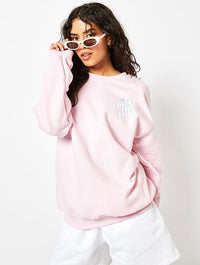 Wifey For Lifey Sweatshirt In Pink Hoodies & Sweatshirts Skinnydip London