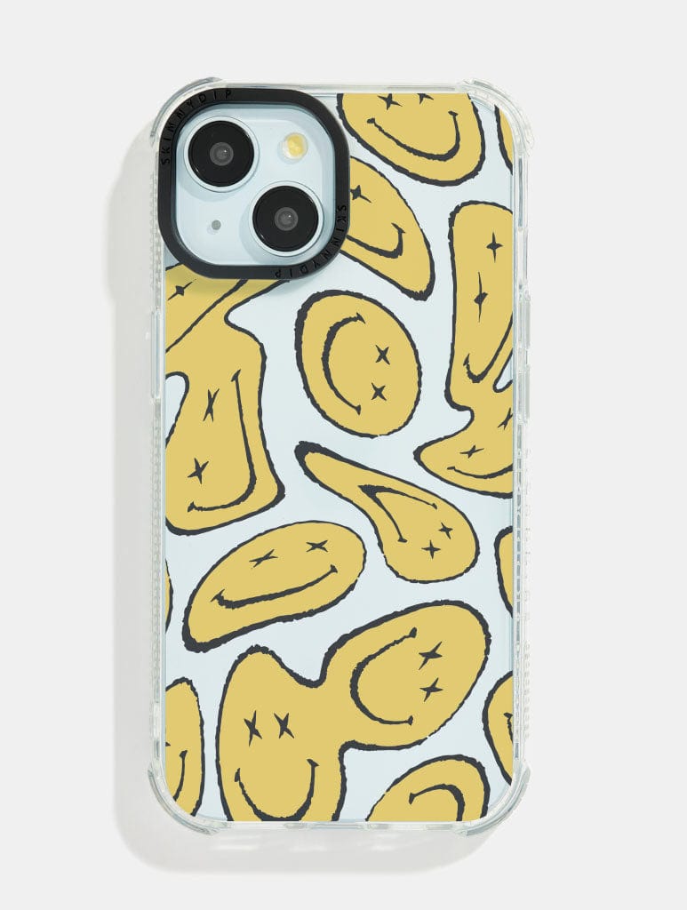 Yellow Warped Face Shock iPhone Case Phone Cases Skinnydip London