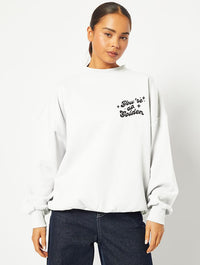 You're So Golden Sweatshirt in White Hoodies & Sweatshirts Skinnydip London