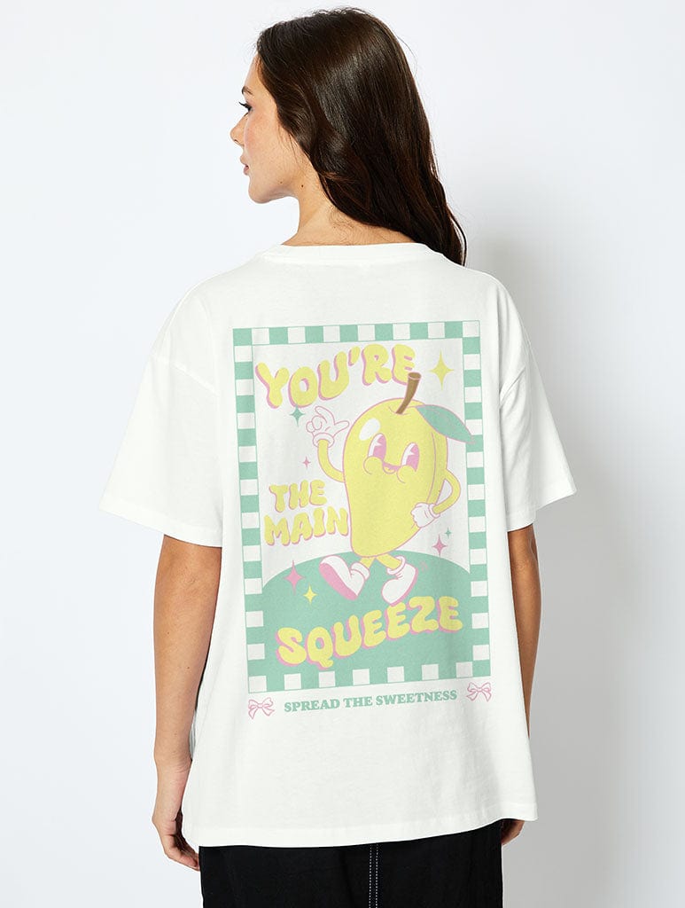 You're The Main Squeeze T-Shirt in Ecru Tops & T-Shirts Skinnydip London