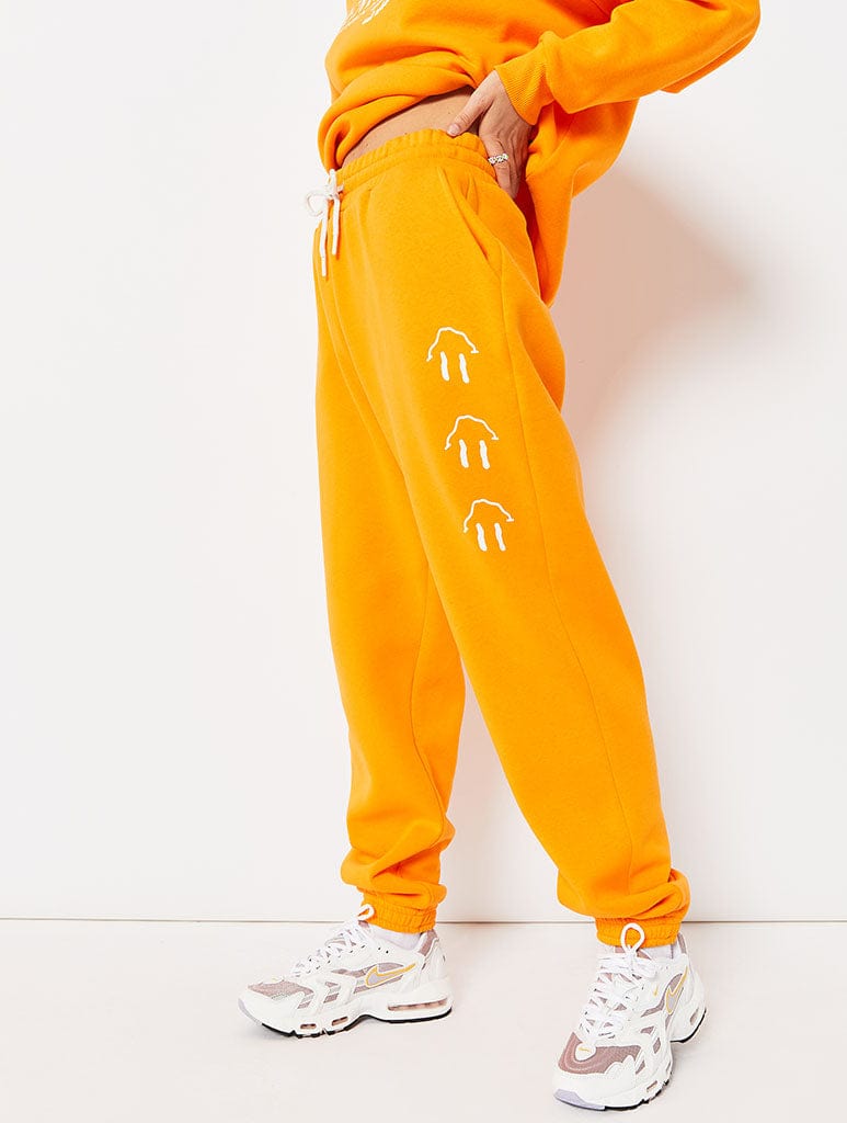 Emotional When Hungry Orange Joggers Co-ord Bottoms Skinnydip