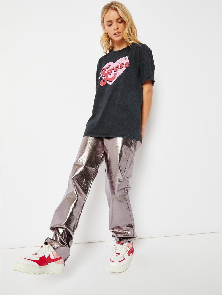 Oversized Acid Wash Graphic T-shirt