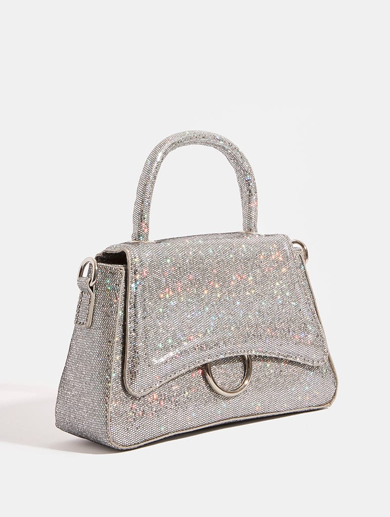 Harper Silver Sparkle Mini Bag Tote Bags Skinnydip London