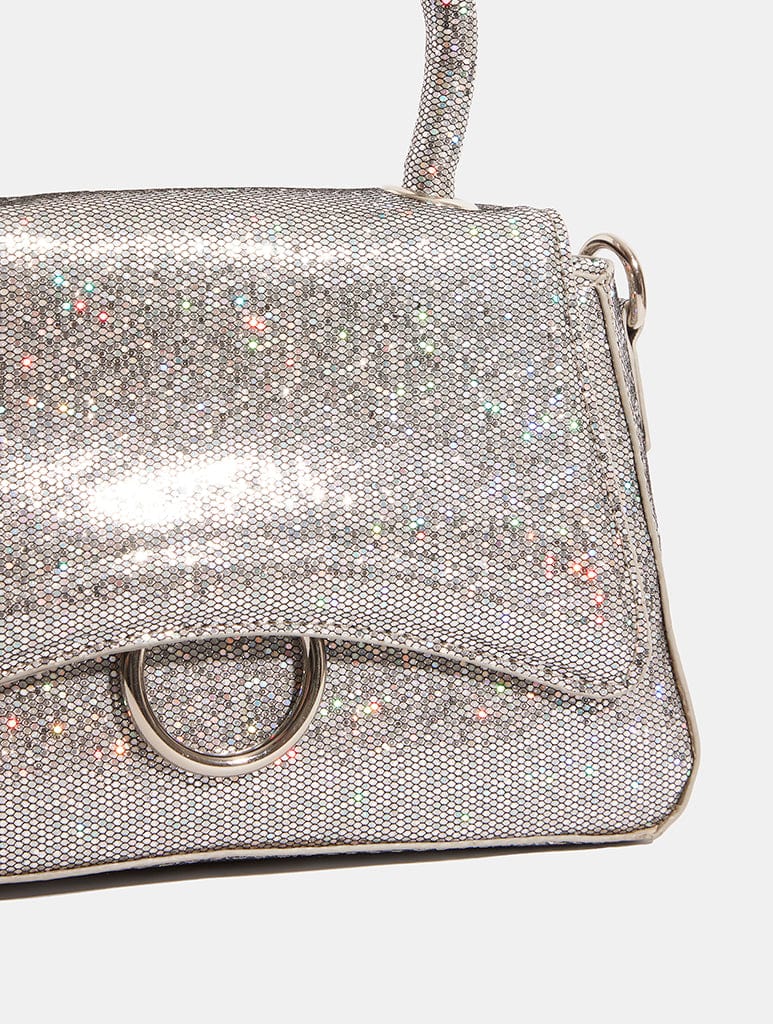 Harper Silver Sparkle Mini Bag Tote Bags Skinnydip London