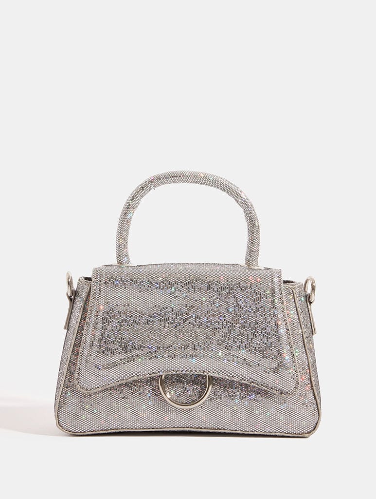 Harper Silver Sparkle Mini Bag Tote Bags Skinnydip London