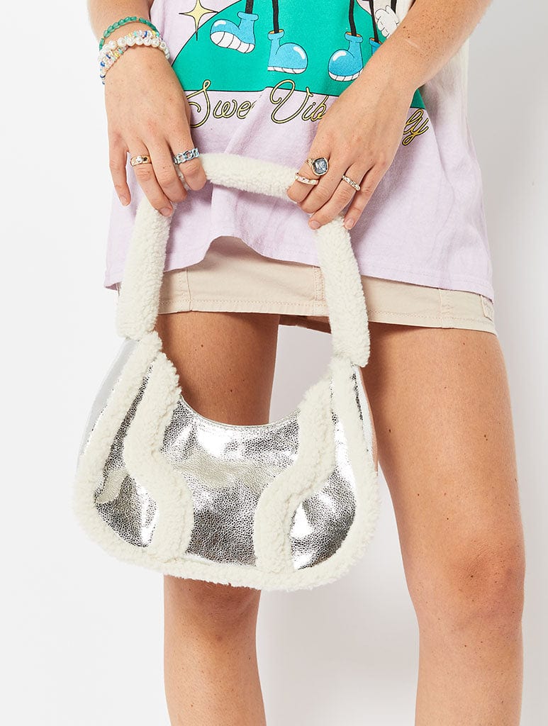 LuLu Silver Metallic Bag Shoulder Bags Skinnydip London