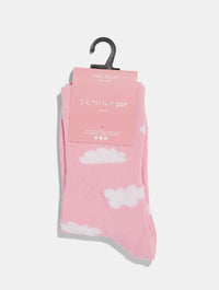 Pink Cloudy Socks Lingerie & Nightwear Skinnydip