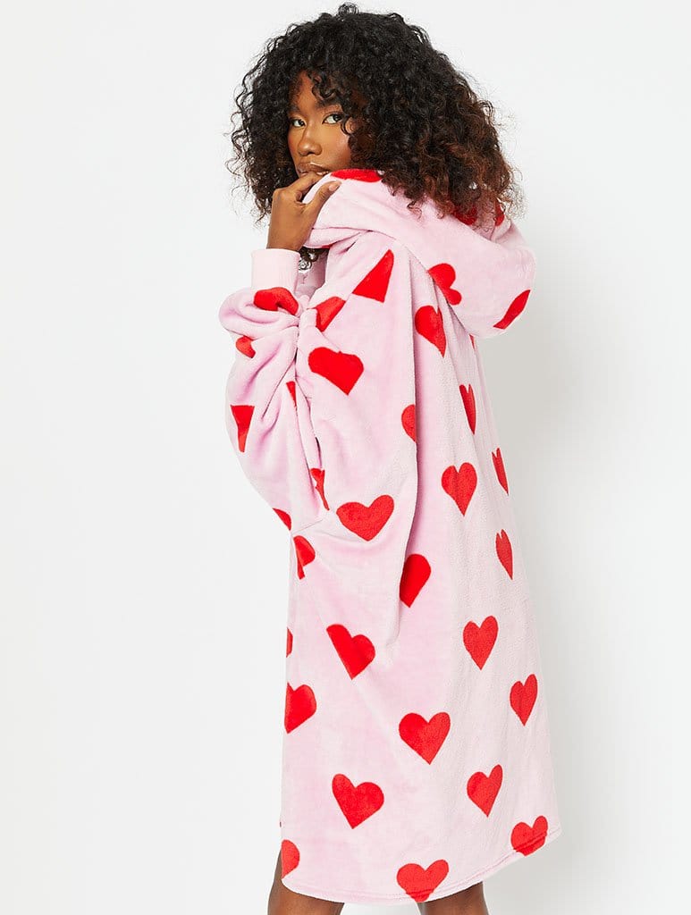 Pink heart outlet dressing gown