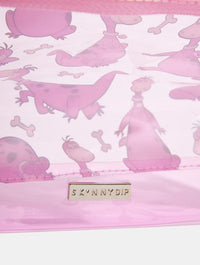 The Flintstones x Skinnydip Dino Triangle Makeup Bag Makeup Bags & Washbags Skinnydip